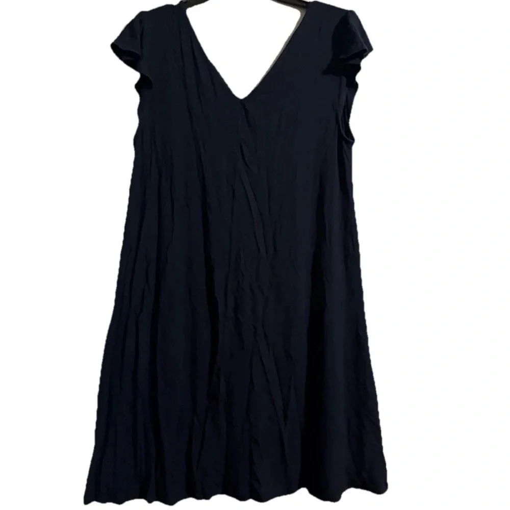 LOFT Navy Dress with Yellow & White Floral Embroidery - Picture 4 of 9
